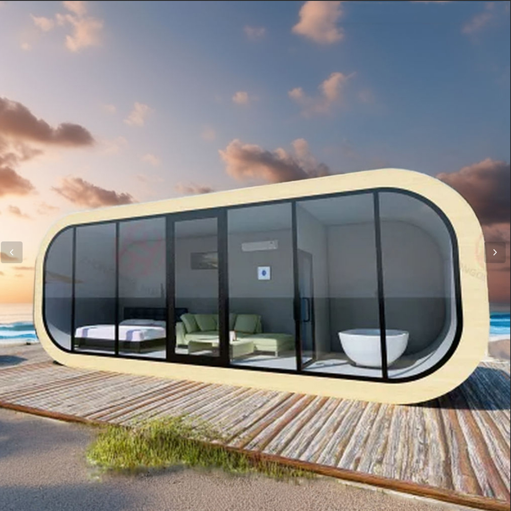 Renewable Energy Source - Eco-Friendly Apple Cabin Solar-Powered Modular Home